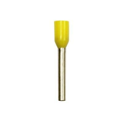 Eclipse 701-032-100 18 AWG Yellow 12mm Barrel Wire Ferrules, 100 Pack.
