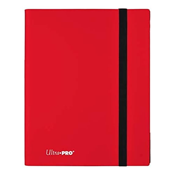 Ultra Pro: Eclipse 9-Pocket PRO-Binder - Apple Red - Holds 360 Cards, Archival-Safe, Elastic Strap Close, Sideloading Design, Hobby & Game Accessory