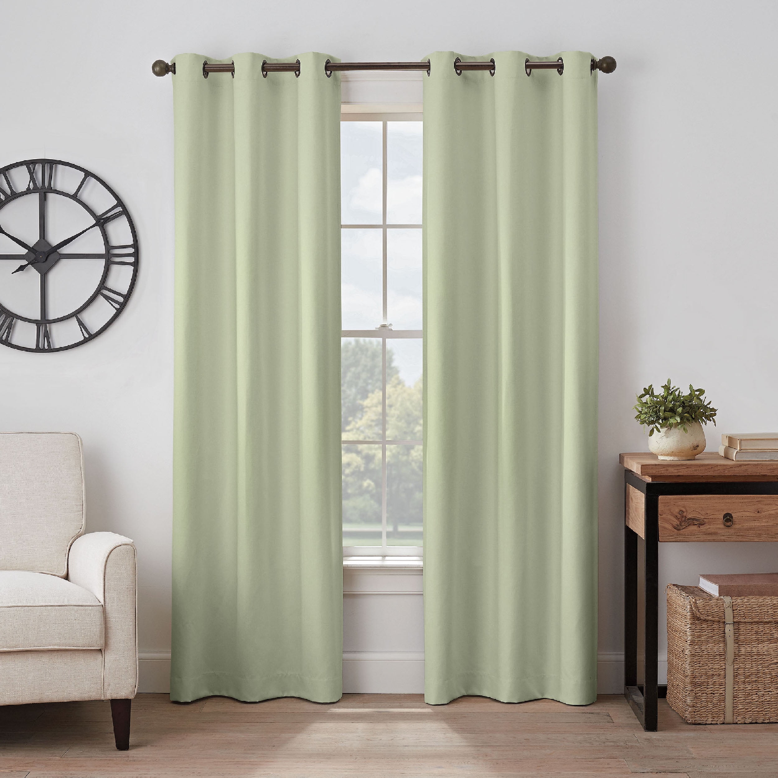 Eclipse Absolute Zero Gabriella 100% Blackout 40 x 108 Curtain Panel in Sage