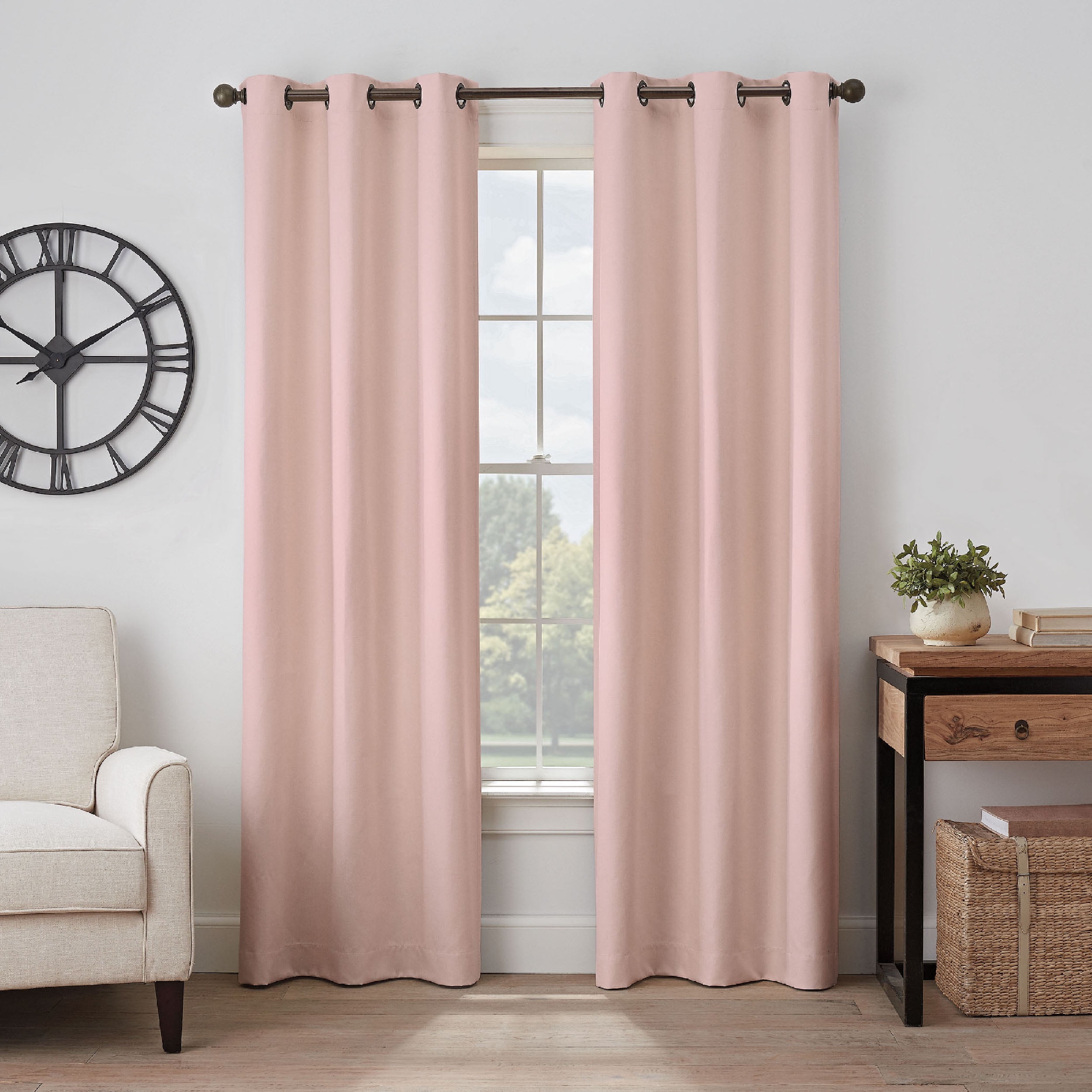 Eclipse Absolute Zero Gabriella 100% Blackout 40 x 63 Curtain Panel in Blush