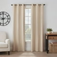thumbnail image 1 of Eclipse Absolute Zero Gabriella 100% Blackout 40 x 63 Curtain Panel in Linen, 1 of 5
