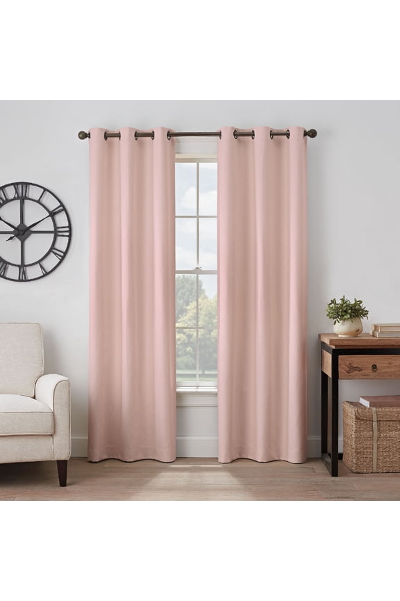 Absolute Zero Gabriella 100% Blackout 40 x 95 Curtain Panel in Blush