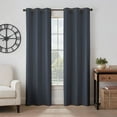 thumbnail image 1 of Eclipse Absolute Zero Gabriella 100% Blackout 40 x 95 Curtain Panel in Indigo, 1 of 3