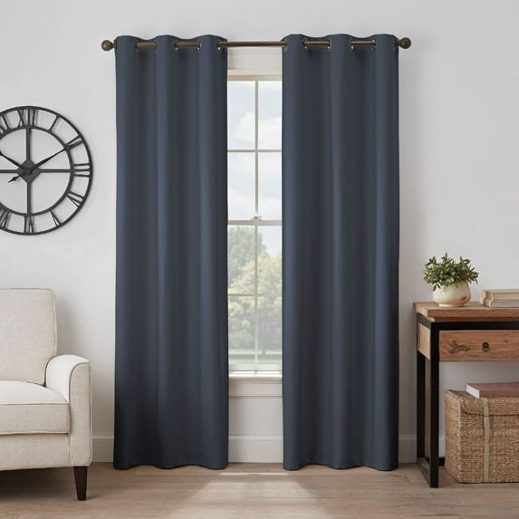 Eclipse Absolute Zero Gabriella 100% Blackout 40 x 95 Curtain Panel in Indigo