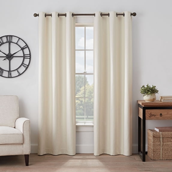 Eclipse Absolute Zero Gabriella 100% Blackout 40 x 95 Curtain Panel in Ivory