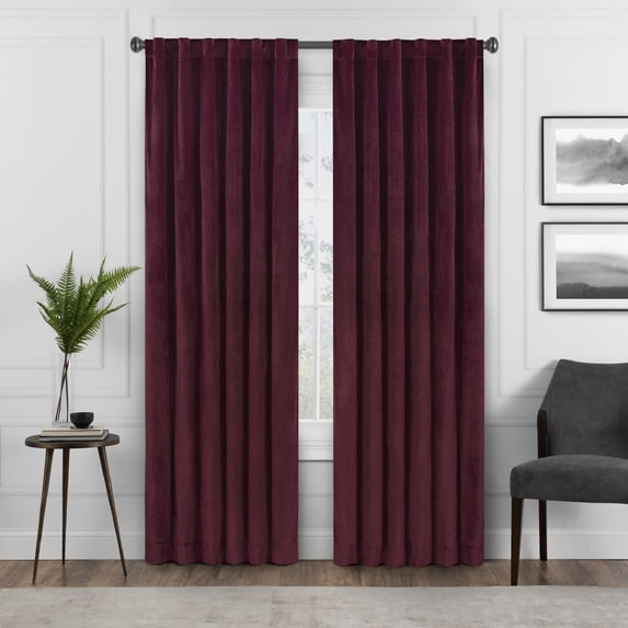 Eclipse Absolute Zero Harper Absolute Zero 100% Blackout 50 x 108 Curtain Panel in Port