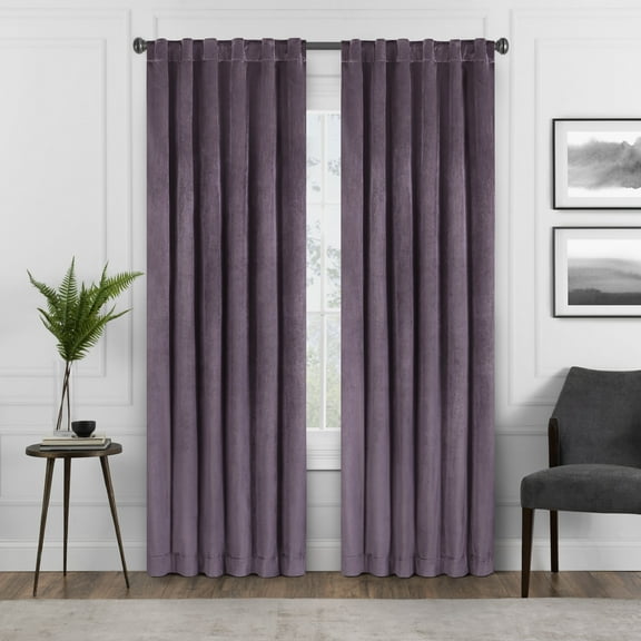 Eclipse Absolute Zero Harper Absolute Zero 100% Blackout 50 x 63 Curtain Panel in Plum