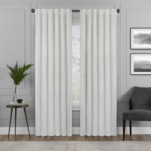 Eclipse Absolute Zero Harper Absolute Zero 100% Blackout 50 x 63 Curtain Panel in Snow