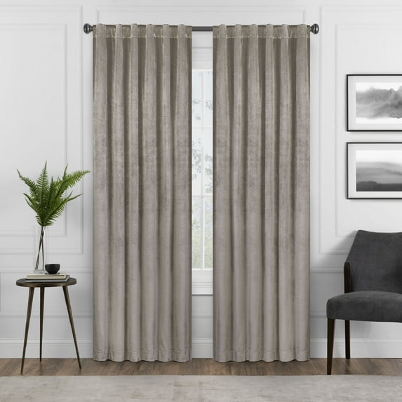 Eclipse Absolute Zero Harper Absolute Zero 100% Blackout 50 x 95 Curtain Panel in Mushroom