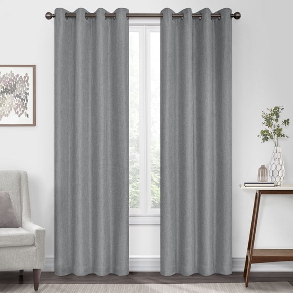 Eclipse Absolute Zero Kira Absolute Zero 100% Blackout 50 x 84 Curtain Panel in Grey