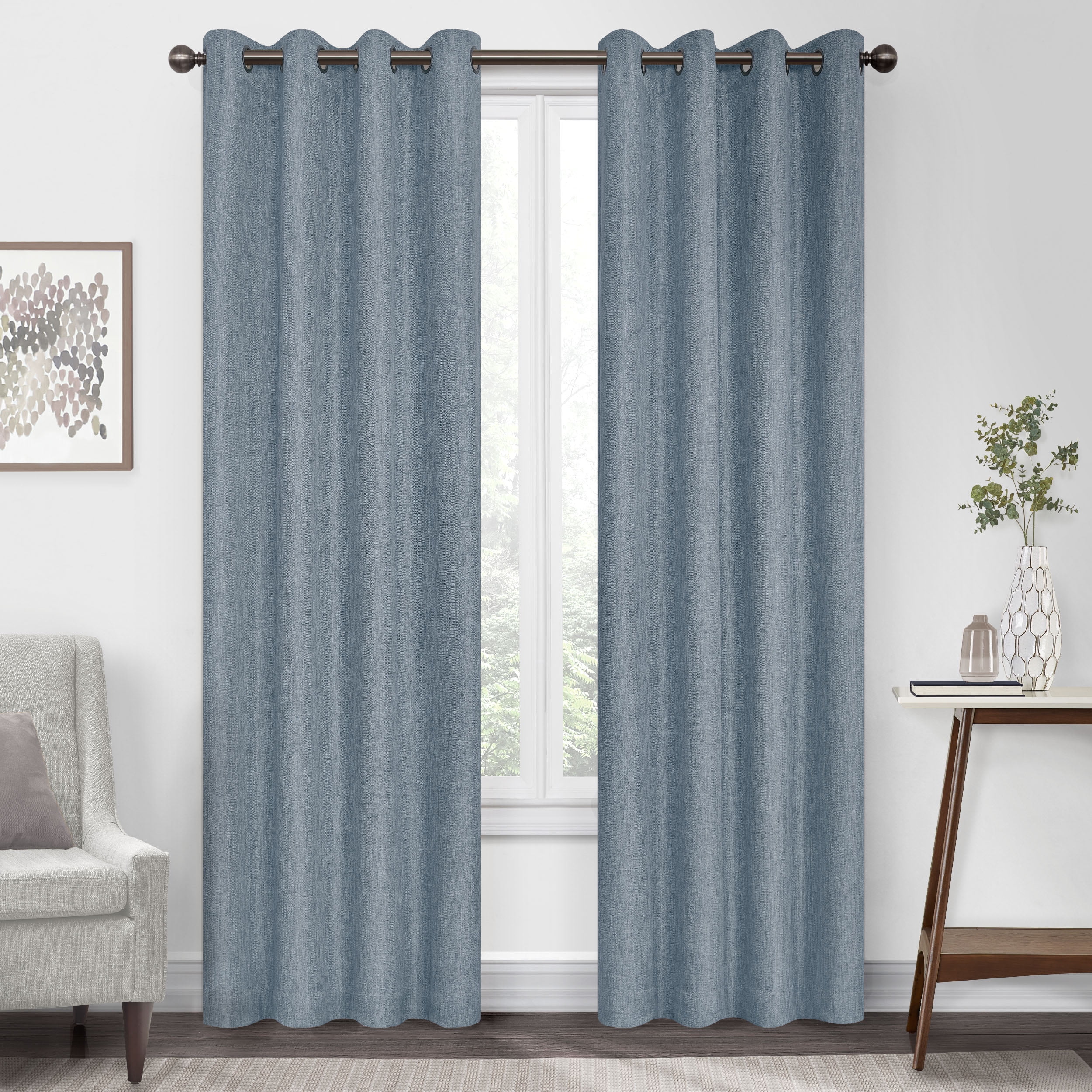 Eclipse Absolute Zero Kira Absolute Zero 100% Blackout 50 x 84 Curtain Panel in Ocean