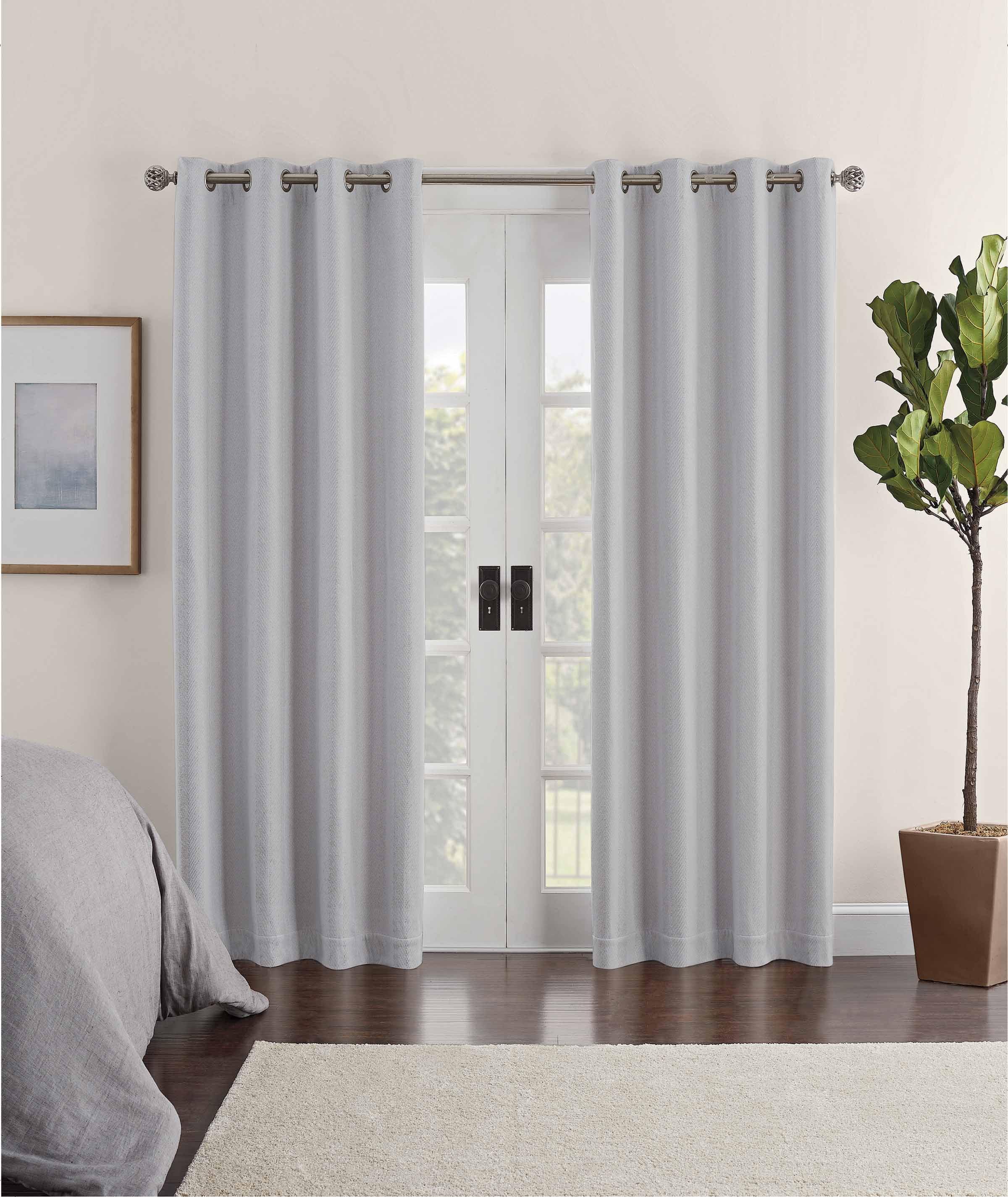 Eclipse Allure Chevron Draft Stopper, 100 Blackout Grommet Top Curtain