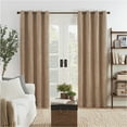 thumbnail image 1 of Eclipse Ambiance Draft Stopper 100% Blackout Grommet 50 x 84 Curtain Panel in Dark Taupe, 1 of 2