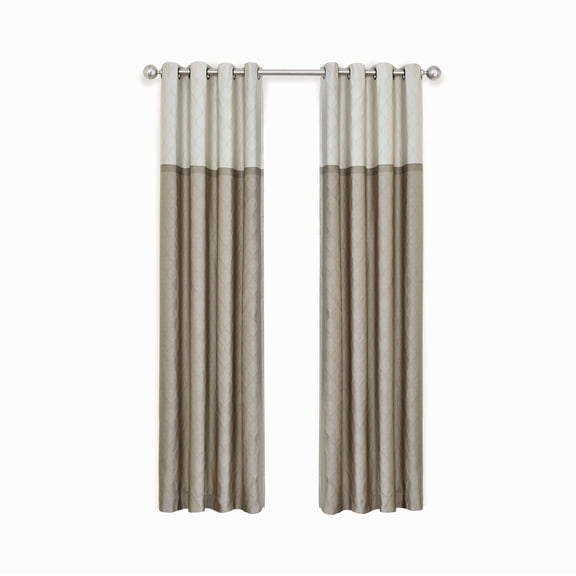Eclipse Arno Thermalayer Blackout Grommet Single Curtain Panel, 52"x95", Latte