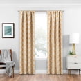 thumbnail image 1 of Eclipse Benchley Geometric Print Blackout Rod Pocket Window Curtain, Gold, 37 x 95, 1 of 2
