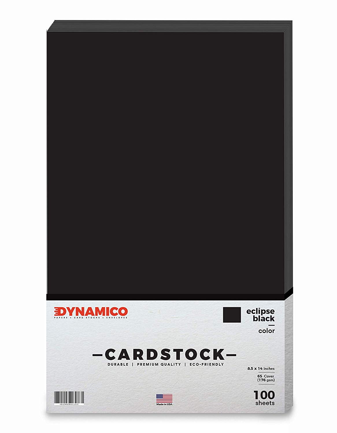 Eclipse Black 8.5 x 14" Cardstock Paper - Legal/Menu Size - for Cards, and Stationery Printing | Medium weight 65 LB (175 gsm) Cover Card Stock | 100 Sheets Per Pack