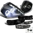 thumbnail image 1 of Eclipse Black Dual Halo LED Projector Headlights+Front+Rear Bumper Lamp, 1 of 2