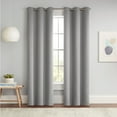 thumbnail image 1 of Eclipse Blackout Curtains, Darrell Thermaweave Grommet 37 in x 84 in Curtain Panel in Grey, Sold as a Single Curtain Panel, 1 of 10