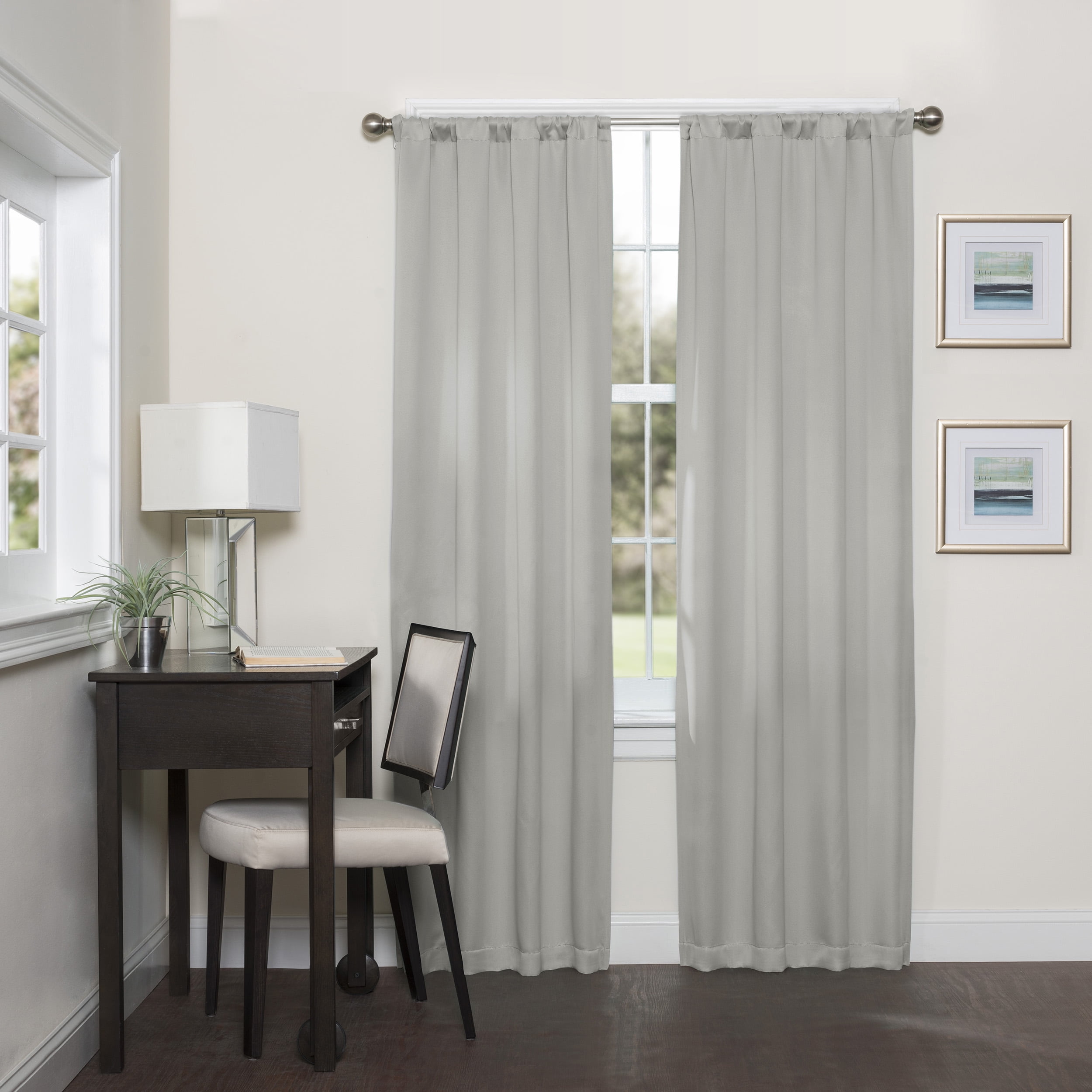 Eclipse Corte Solid Blackout Curtain, Panel Pair, Vanilla Eclipse Corte Solid Blackout Curtain, Panel Pair, Vanilla