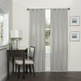 thumbnail image 1 of Eclipse Blackout Curtains, Darrell Thermaweave Rod Pocket 37 in x 63 in Curtain Panel in Grey, Sold as a Single Curtain Panel, 1 of 7