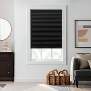 Eclipse Blackout Paper Pleated Cut-to-Width Multi Pack Shade, Black, 2-Piece, 48 x 72