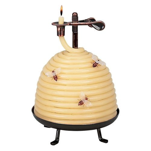 70-Hour Beehive Candle, Natural Beeswax with Cotton Wick