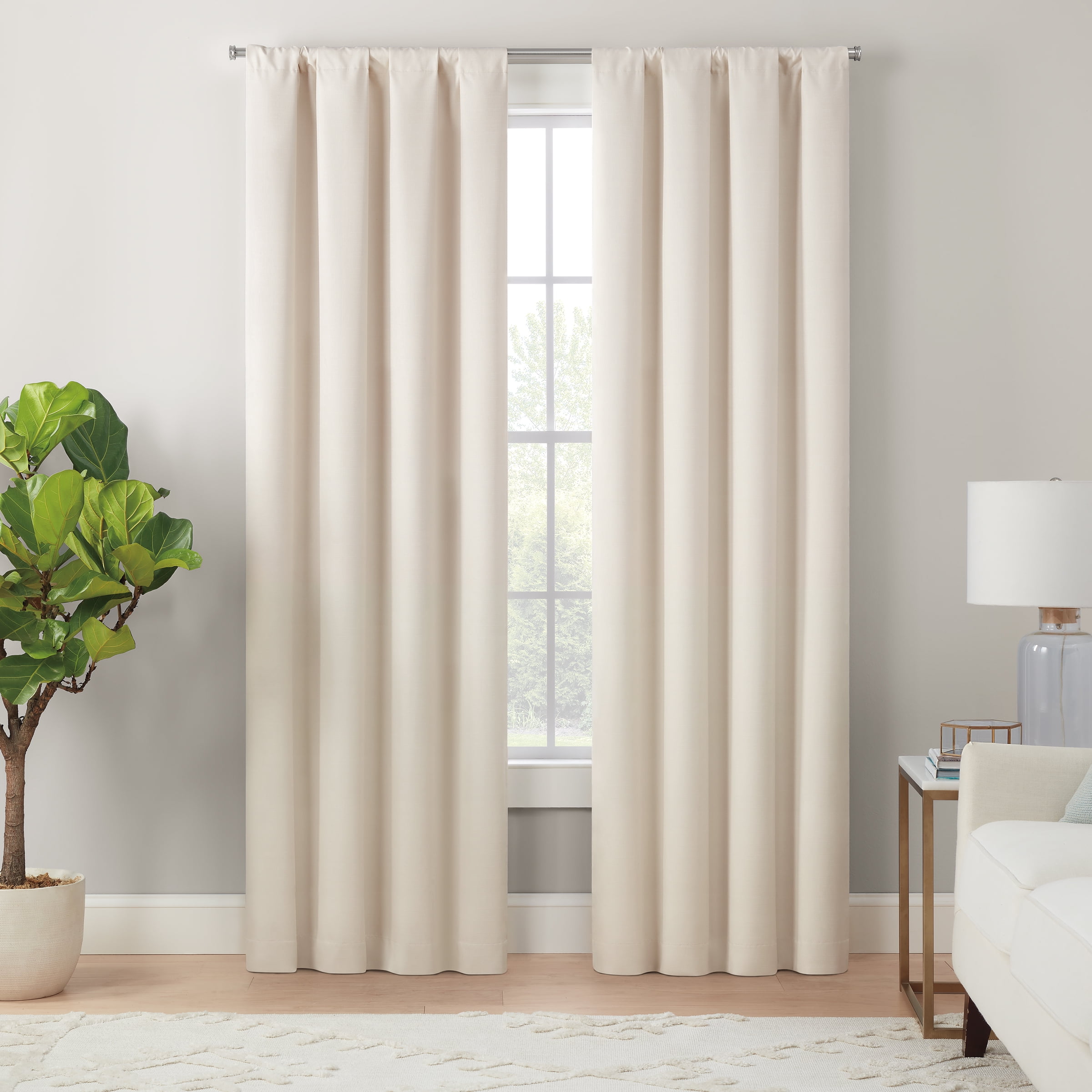 Eclipse Cannes Magnitech 100% Blackout Curtain, Rod Pocket Window ...