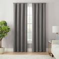 thumbnail image 1 of Eclipse Cannes Magnitech 100% Blackout Curtain, Rod Pocket Window Curtain Panel, Seamless Magnetic Closure, 84 in long x 40 in wide, (1 Panel), Charcoal, 1 of 15