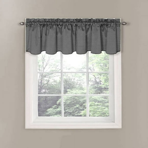Eclipse Canova Thermaback Blackout 21 x 42 Window Valance in Charcoal