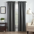 thumbnail image 1 of Eclipse Canova Thermaback Blackout 42 x 63 Window Curtain Panel in Charcoal, 1 of 5
