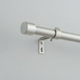 thumbnail image 1 of Eclipse Curtain Rod Iron Brushed Nickel 42 - 120 Inch Adjustable Decorative Cap, 1 of 6