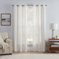 thumbnail image 1 of Eclipse Carter Draftstopper Room Darkening Grommet Curtain Panels, Set of 2, White, 37 x 63, 1 of 12
