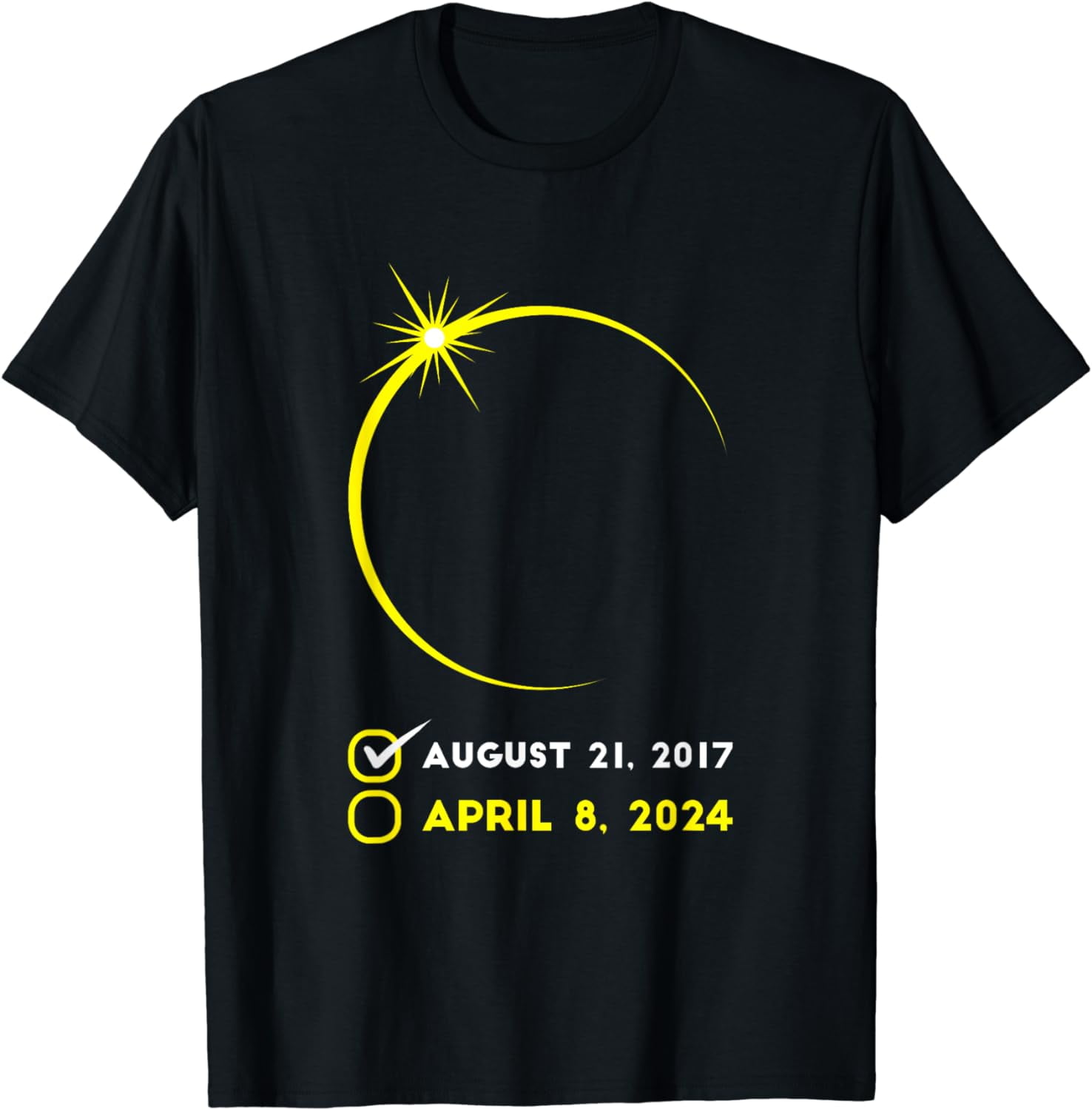 Eclipse Checklist 2024 Total Solar Eclipse Party April 8 TShirt