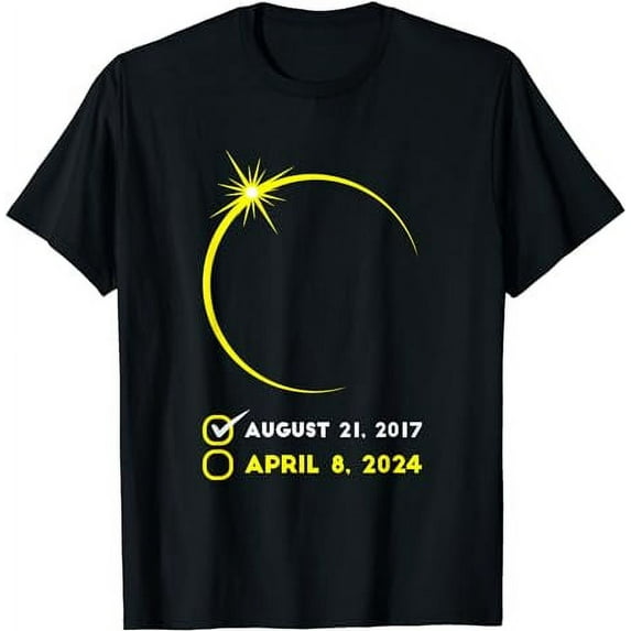 Eclipse Checklist Total Solar Eclipse April 8 2024 Eclipse T-Shirt