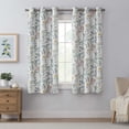 thumbnail image 1 of Eclipse Claire Magnitech 100% Blackout Curtain, Grommet Window Curtain Panel, Seamless Magnetic Closure for Bedroom, Living Room or Nursery, 63 in long x 37 in wide, (2 Panels), Multi, 1 of 1