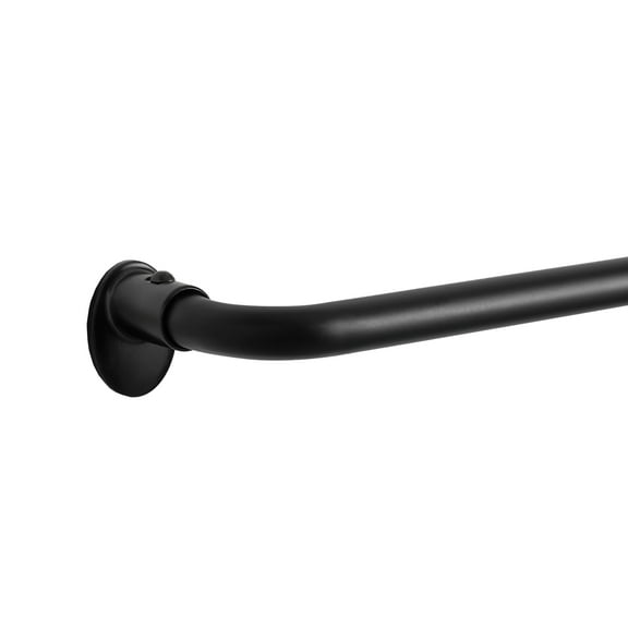 Eclipse Clinton 5/8" Blackout Wrap, Sliding Window Curtain Rod, 28-48", Matte Black