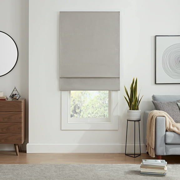 Eclipse Cordless 100% Blackout Polyester Roman Window Shades, 27" x 64"