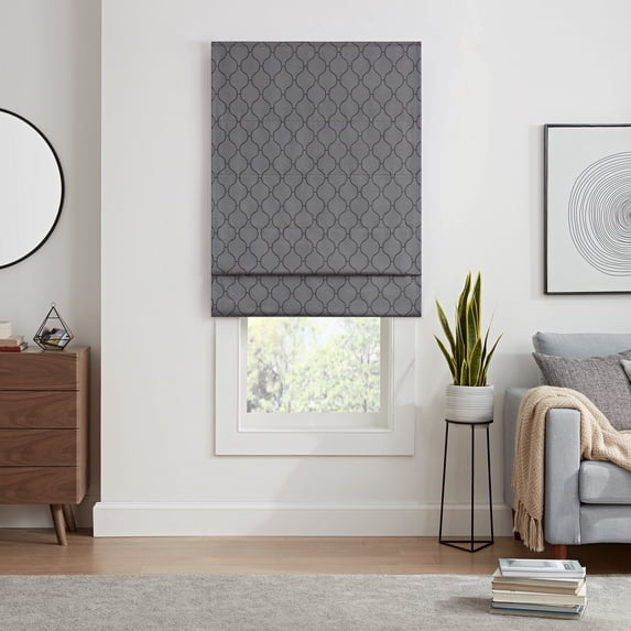 Eclipse Cordless 100% Blackout Polyester Roman Window Shades, 33" x 64"