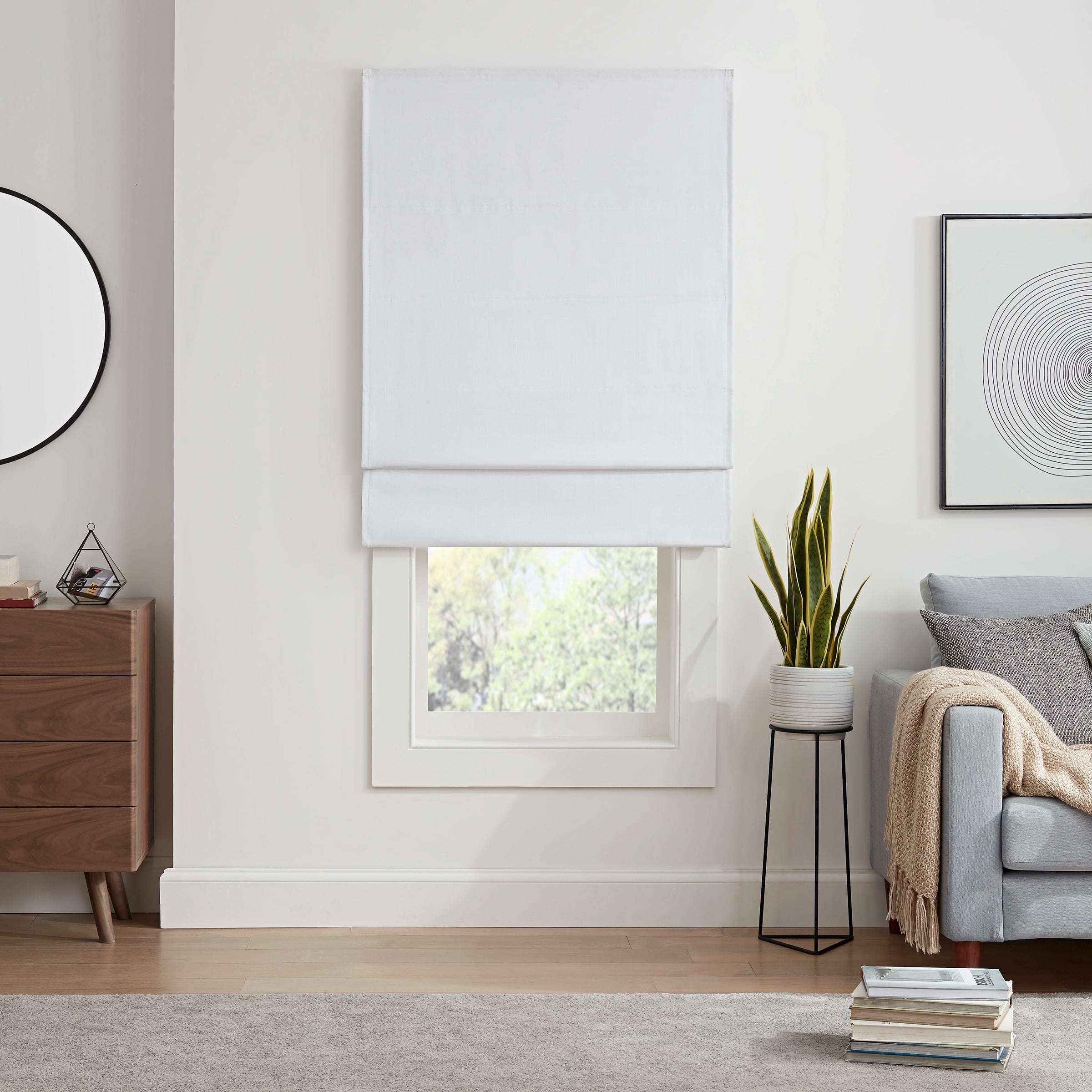 Eclipse Cordless 100% Blackout Polyester Roman Window Shades, 33" x 64"