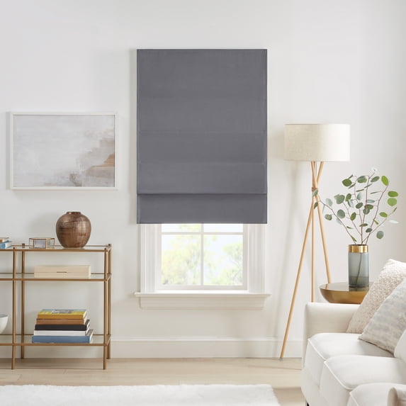 Eclipse Cordless 100% Blackout Polyester Roman Window Shades, 33" x 64"