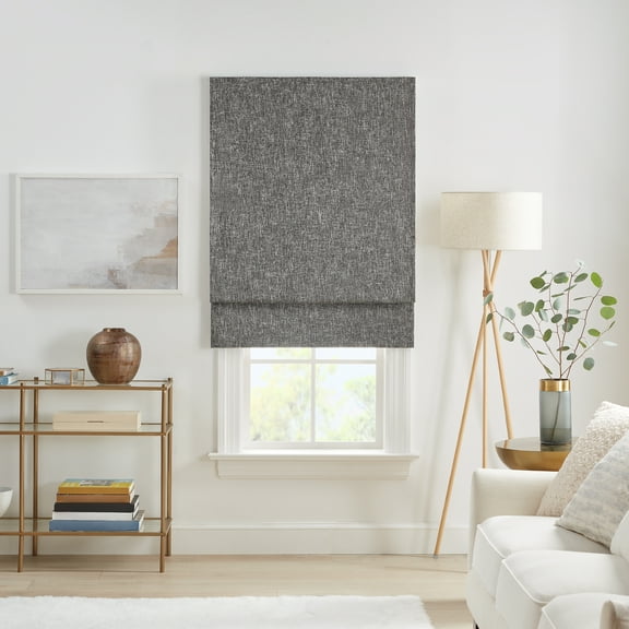 Eclipse Cordless 100% Blackout Polyester Roman Window Shades, 35" x 64"