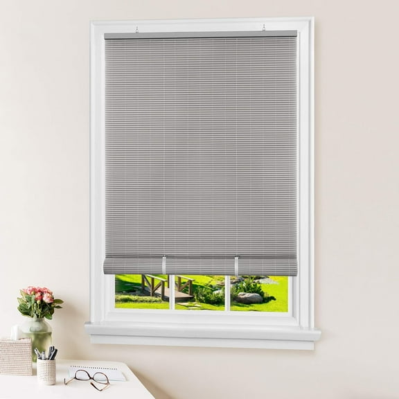 Eclipse Cordless Vinyl Roll-Up Blind 30x72 - Grey