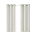 thumbnail image 1 of Eclipse Corte Solid Arctic White Blackout Grommet Top Single Curtain Panel, 52" x 63", 1 of 9