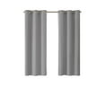 thumbnail image 1 of Eclipse Corte Solid Blackout Curtains, Set of 2, 63 Inch Long Blackout Curtains, 37" W x 63" L, Silver, 1 of 10