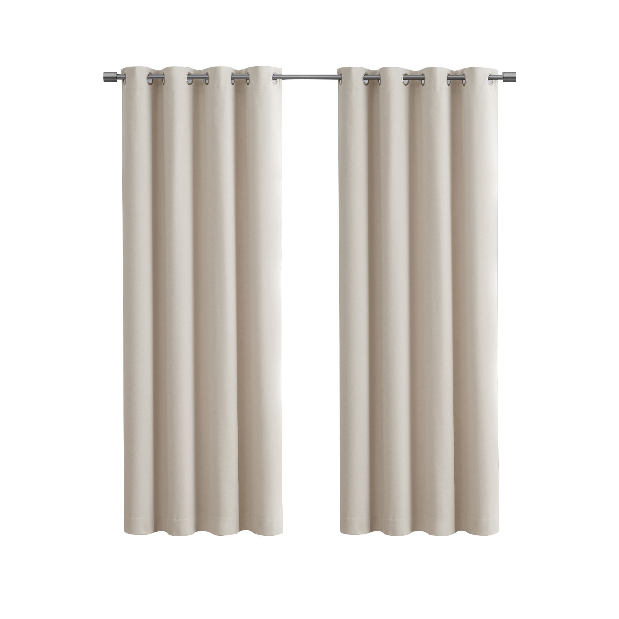 Eclipse Corte Solid Blackout Curtain, Panel Pair, Vanilla, 37" W x 84" L - Walmart.com