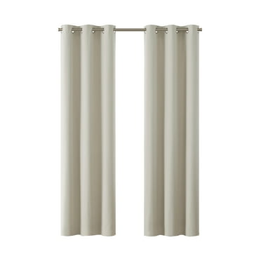 Eclipse Corte Solid Blackout Curtain, Panel Pair, Vanilla, 37" W x 84" L