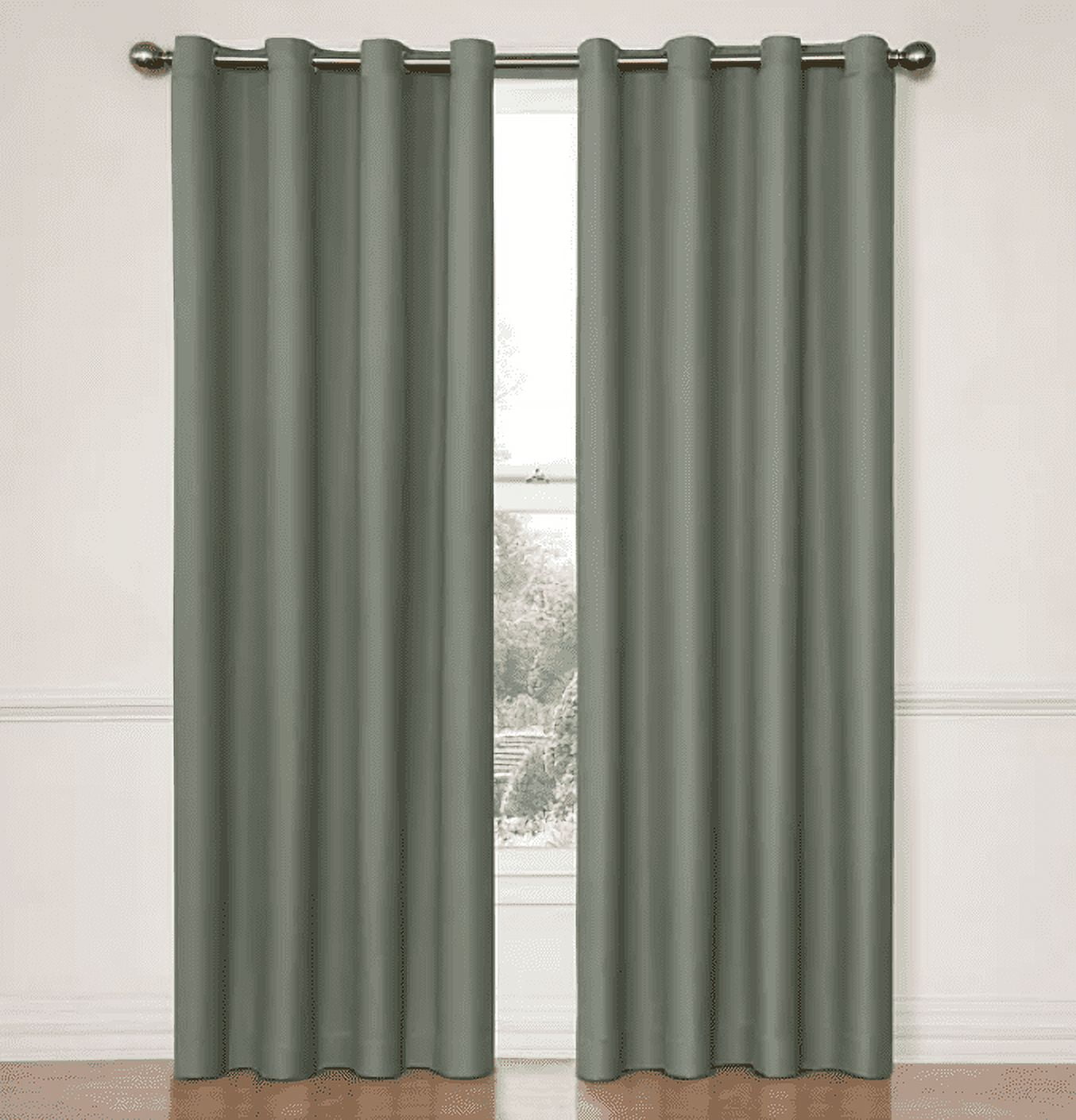 Eclipse Dane Absolute Zero 100% Blackout Grommet 52 x 84 Curtain Panel in Blue River