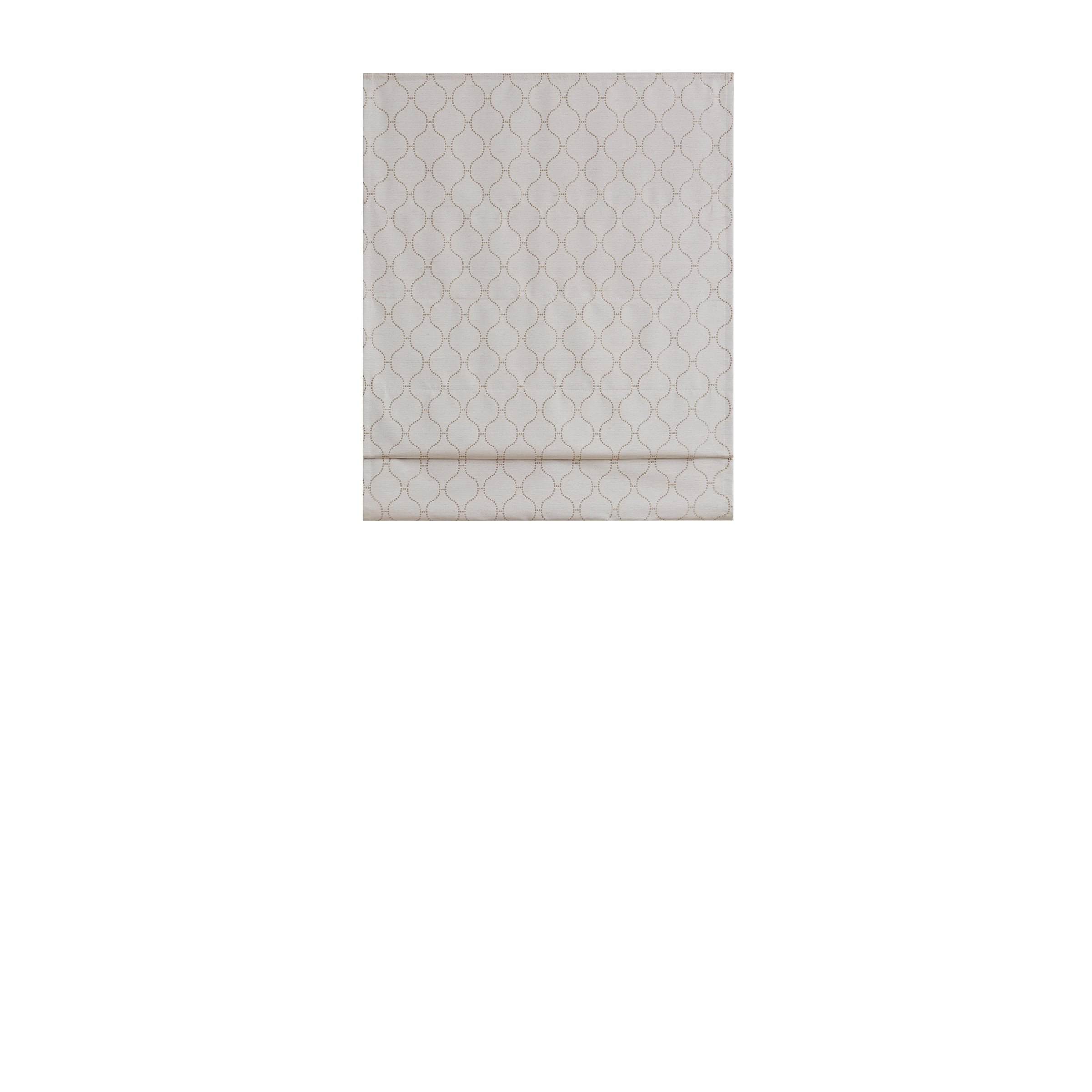 Linen Cordless Blackout Roman Shade with Woven Ogee Design