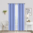 thumbnail image 1 of Eclipse Dayton Solid Periwinkle Blackout Grommet Single Curtain Panel, 42" x 84", 1 of 7