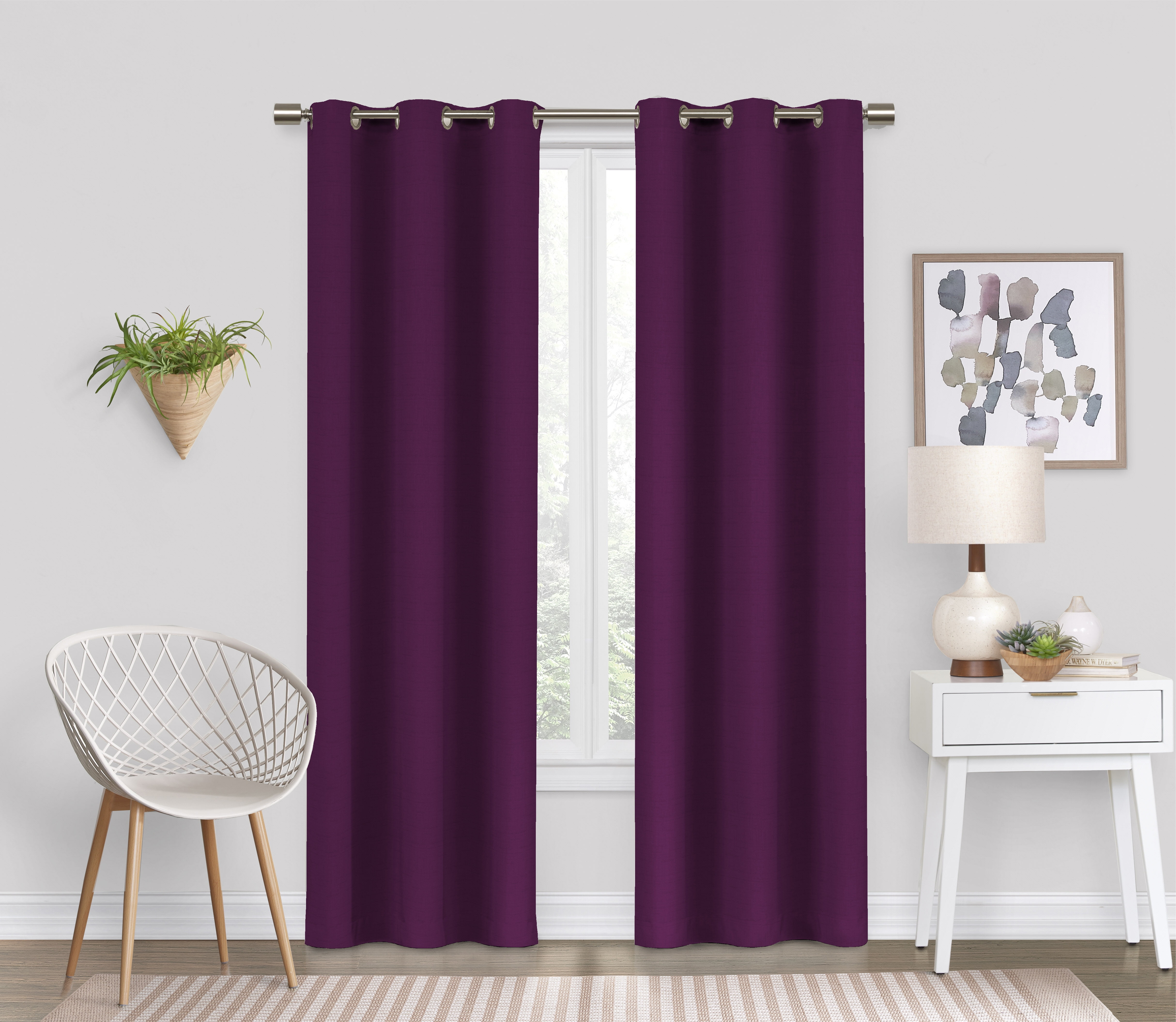 Eclipse Dayton Solid Color Blackout Grommet Single Curtain Eclipse Dayton Solid Color Blackout Grommet Single Curtain